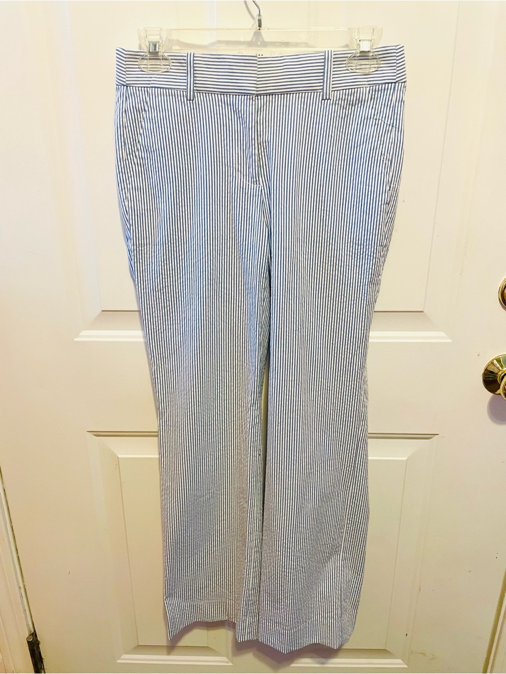 J.Crew Seersucker Straight Leg Pants